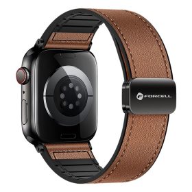   FORCELL F-DESIGN FA21 eco bőr szíj APPLE Watch 42 / 44 / 45 / 49 mm-hez barna