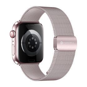   FORCELL F-DESIGN FA14 mágneses rozsdamentes acélszíj APPLE Watch 38 / 40 / 41 mm rózsaszín