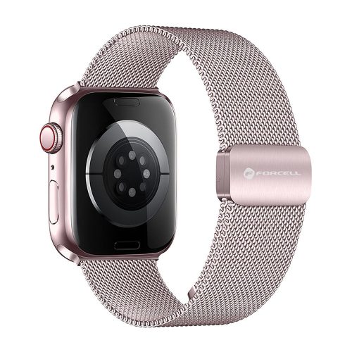 FORCELL F-DESIGN FA14 magnetic stainless steel strap for APPLE Watch 38 / 40 / 41 mm pink