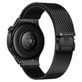   FORCELL F-DESIGN FS10 rozsdamentes acél szíj SAMSUNG Watch 22 mm fekete