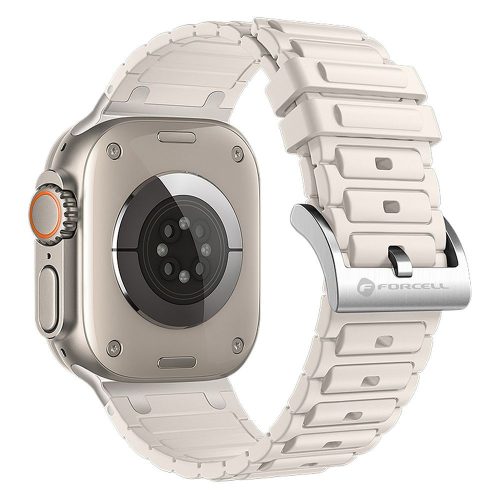 FORCELL F-DESIGN FA06 silicone strap for APPLE Watch 38 / 40 / 41 mm white