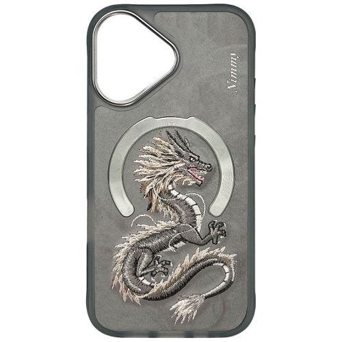 NIMMY case DRAGON compatible with MagSafe for IPHONE 16 gray