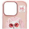 NIMMY tok üvegES COOL CAT kompatibilis MagSafe-fel IPHONE 16 Pro Max-hoz rózsaszín