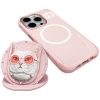NIMMY tok üvegES COOL CAT kompatibilis MagSafe-fel IPHONE 16 Pro Max-hoz rózsaszín