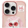 NIMMY tok üvegES COOL CAT MagSafe kompatibilis IPHONE 16 Pro-hoz rózsaszín