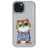 NIMMY tok üvegES COOL CAT IPHONE 15-höz szürke