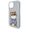 NIMMY tok üvegES COOL CAT IPHONE 15-höz szürke