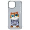 NIMMY tok üvegES COOL CAT IPHONE 15-höz szürke