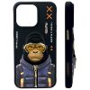 NIMMY tok COOL&CUTE 2.0 Monkey IPHONE 15 Pro-hoz fekete