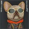 NIMMY tok üvegES COOL DOG iPhone 15 Pro-hoz fekete