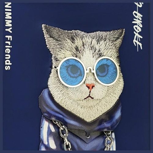 NIMMY tok GLASSES COOL CAT a(z) IPHONE 15 Pro kék színben