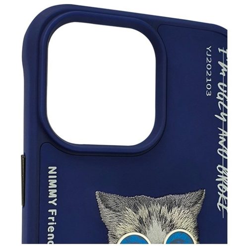 NIMMY tok GLASSES COOL CAT a(z) IPHONE 15 Pro kék színben