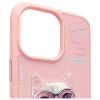 NIMMY tok COOL&CUTE 2.0 Macska iPhone 15 Pro-hoz rózsaszín