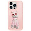 NIMMY tok üvegES COOL CAT IPHONE 15 Pro készülékhez, rózsaszín
