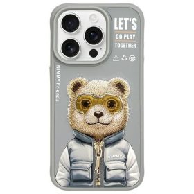 NIMMY tok COOL&CUTE 2.0 Maci IPHONE 15 Pro-hoz szürke