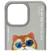 NIMMY tok üvegES COOL CAT IPHONE 15 Pro készülékhez, szürke