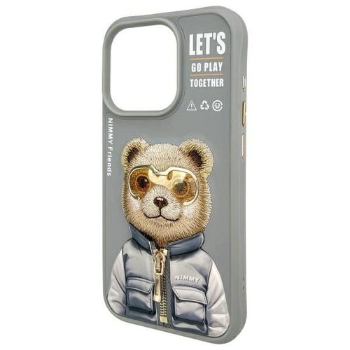 NIMMY tok COOL&CUTE 2.0 Bear iPhone 15 Pro Max-hoz szürke