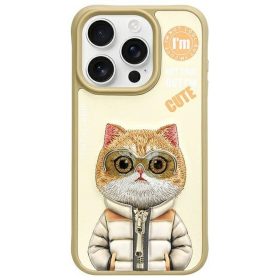  NIMMY tok COOL&CUTE 2.0 macska IPHONE 15 Pro Max számára khaki színben