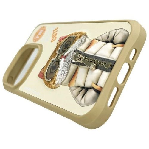 NIMMY tok COOL&CUTE 2.0 macska IPHONE 15 Pro Max számára khaki színben