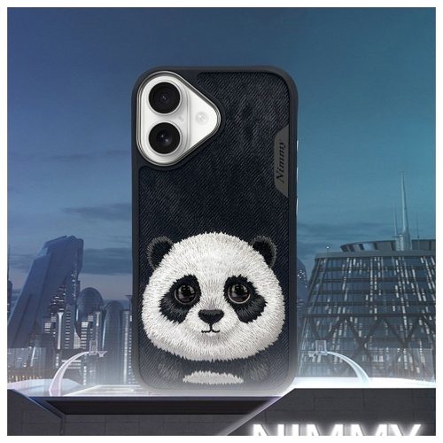 NIMMY case BIG EYED PET 2.0 Panda for IPHONE 16 black