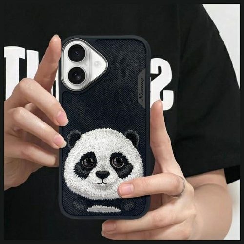NIMMY case BIG EYED PET 2.0 Panda for IPHONE 16 black