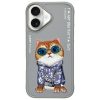 NIMMY tok üvegES COOL CAT IPHONE 16 szürke