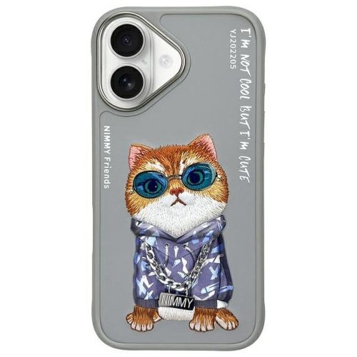 NIMMY tok üvegES COOL CAT IPHONE 16 szürke