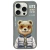 NIMMY tok COOL&CUTE 2.0 Medve IPHONE 16 Pro készülékhez szürke