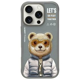  NIMMY tok COOL&CUTE 2.0 Medve IPHONE 16 Pro készülékhez szürke