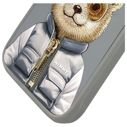 NIMMY tok COOL&CUTE 2.0 Medve IPHONE 16 Pro készülékhez szürke