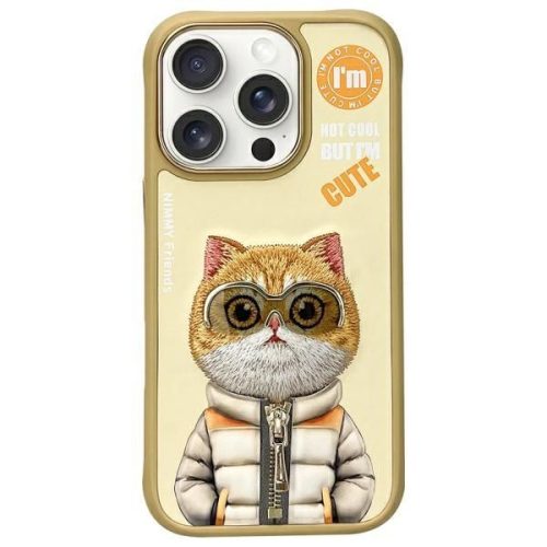 NIMMY tok COOL&CUTE 2.0 Cat iPhone 16 Pro Max készülékhez, khaki