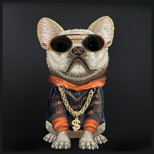 NIMMY crossbody GLASSES COOL DOG fekete