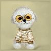 NIMMY crossbody GLASSES COOL DOG khaki