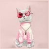 NIMMY crossbody üvegES COOL CAT rózsaszín