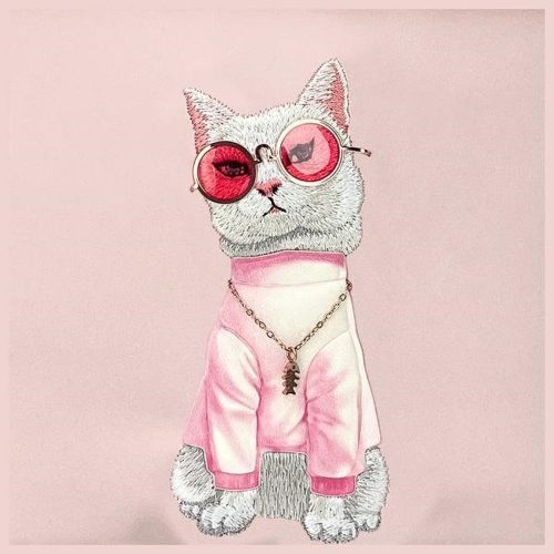NIMMY crossbody üvegES COOL CAT rózsaszín