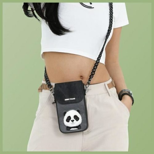 NIMMY phone bag BIG EYED PET 2.0 Panda black