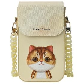 NIMMY phone bag BIG EYED PET 2.0 Cat khaki