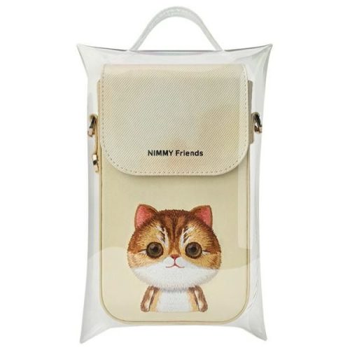 NIMMY phone bag BIG EYED PET 2.0 Cat khaki