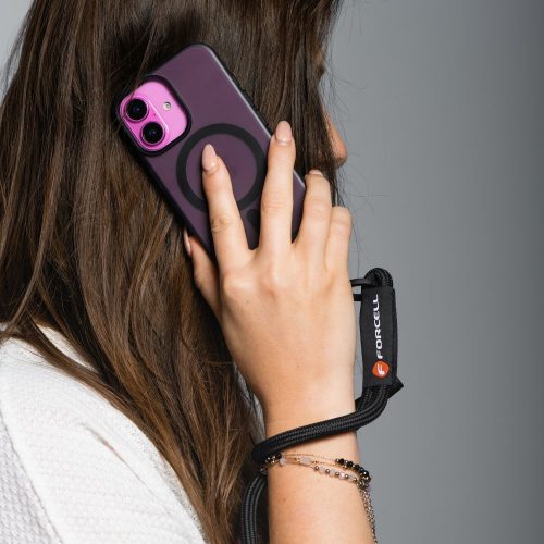FORCELL F-DESIGN R10X40 csuklópánt telefonhoz állítható hosszúsággal (max 20cm a hurokban) fekete