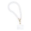 PANAMA Phone lanyard, Phone pendant / cord length 40cm (20cm in the loop) / on wrist - white