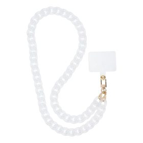   PANAMA LONG Phone lanyard, Phone pendant / cord length 80cm (40cm in the loop) / on neck - fehér