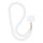 PANAMA LONG Phone lanyard, Phone pendant / cord length 80cm (40cm in the loop) / on neck - white