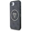 GUESS tok az IPHONE 16e (SE 4 2025) készülékhez, MagSafe kompatibilis GUHMPSE4HG4PRTGK (IML Metal Glitter 4G Circle Triangle) fekete