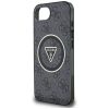 GUESS tok az IPHONE 16e (SE 4 2025) készülékhez, MagSafe kompatibilis GUHMPSE4HG4PRTGK (IML Metal Glitter 4G Circle Triangle) fekete