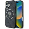 GUESS tok IPHONE 16-hoz, kompatibilis a MagSafe-fel GUHMP16SHG4PRTGK (IML Metal Glitter 4G Circle Triangle) fekete