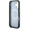 GUESS tok IPHONE 16-hoz, kompatibilis a MagSafe-fel GUHMP16SHG4PRTGK (IML Metal Glitter 4G Circle Triangle) fekete
