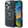 GUESS tok iPHONE 16 Pro Max készülékhez, kompatibilis a MagSafe technológiával GUHMP16XHG4PRTGK (IML Metal Glitter 4G Circle Triangle) fekete