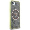 GUESS case for IPHONE 16e (SE 4 2025) compatible with MagSafe GUHMPSE4HG4PRTGW (IML Metal Glitter 4G Circle Triangle) brown