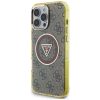 GUESS tok iPHONE 16 Pro-hoz, kompatibilis a MagSafe-fel GUHMP16LHG4PRTGW (IML Metal Glitter 4G Circle Triangle) barna
