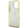 GUESS tok iPHONE 16 Pro-hoz, kompatibilis a MagSafe-fel GUHMP16LHG4PRTGW (IML Metal Glitter 4G Circle Triangle) barna